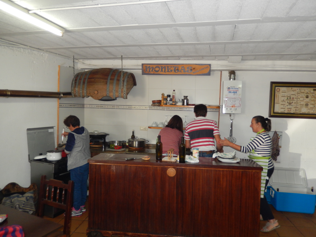 The team from the furancho working hard to prepare our food