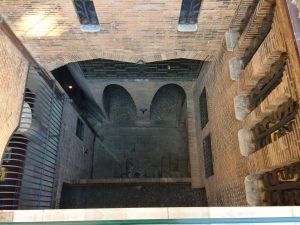 View of the stables from above