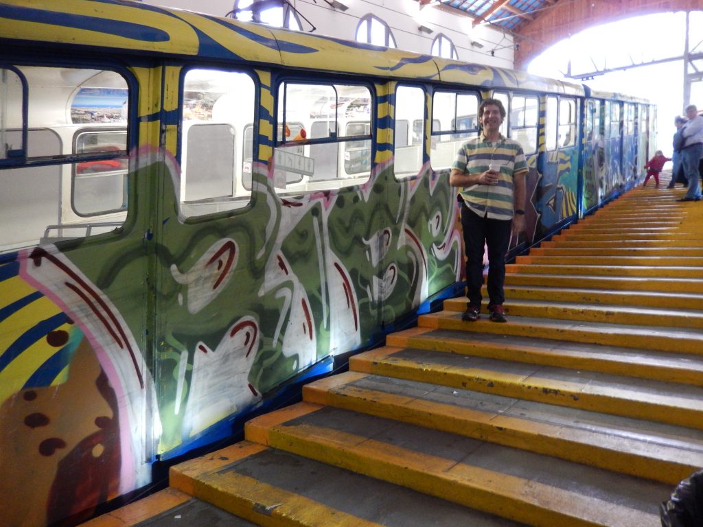 Writing this blog gives me a chance to go back through our pictures and notice things like how well my shirt matched the Funicular here. Definitely did not grasp that at the time.