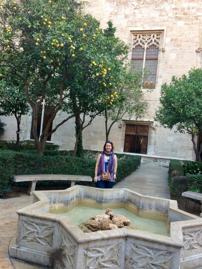 Orange trees in the courtyard, of course